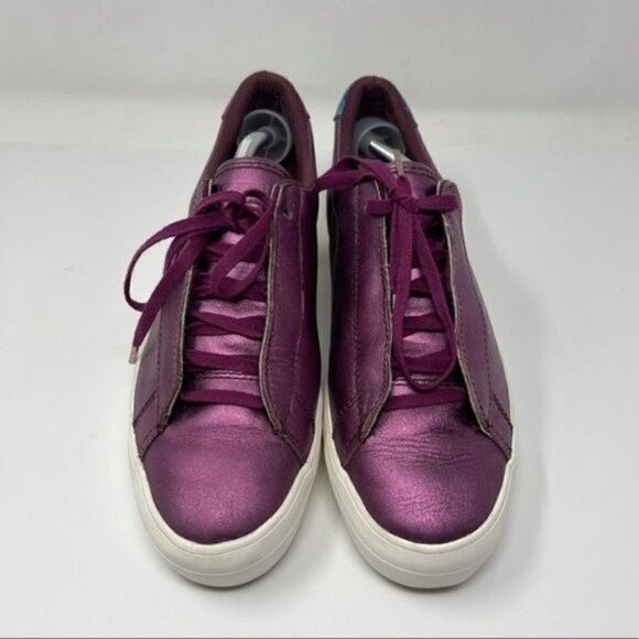 Keds womans platforms metallic purple leather us 7.5 BoxE - Picture 2 of 11